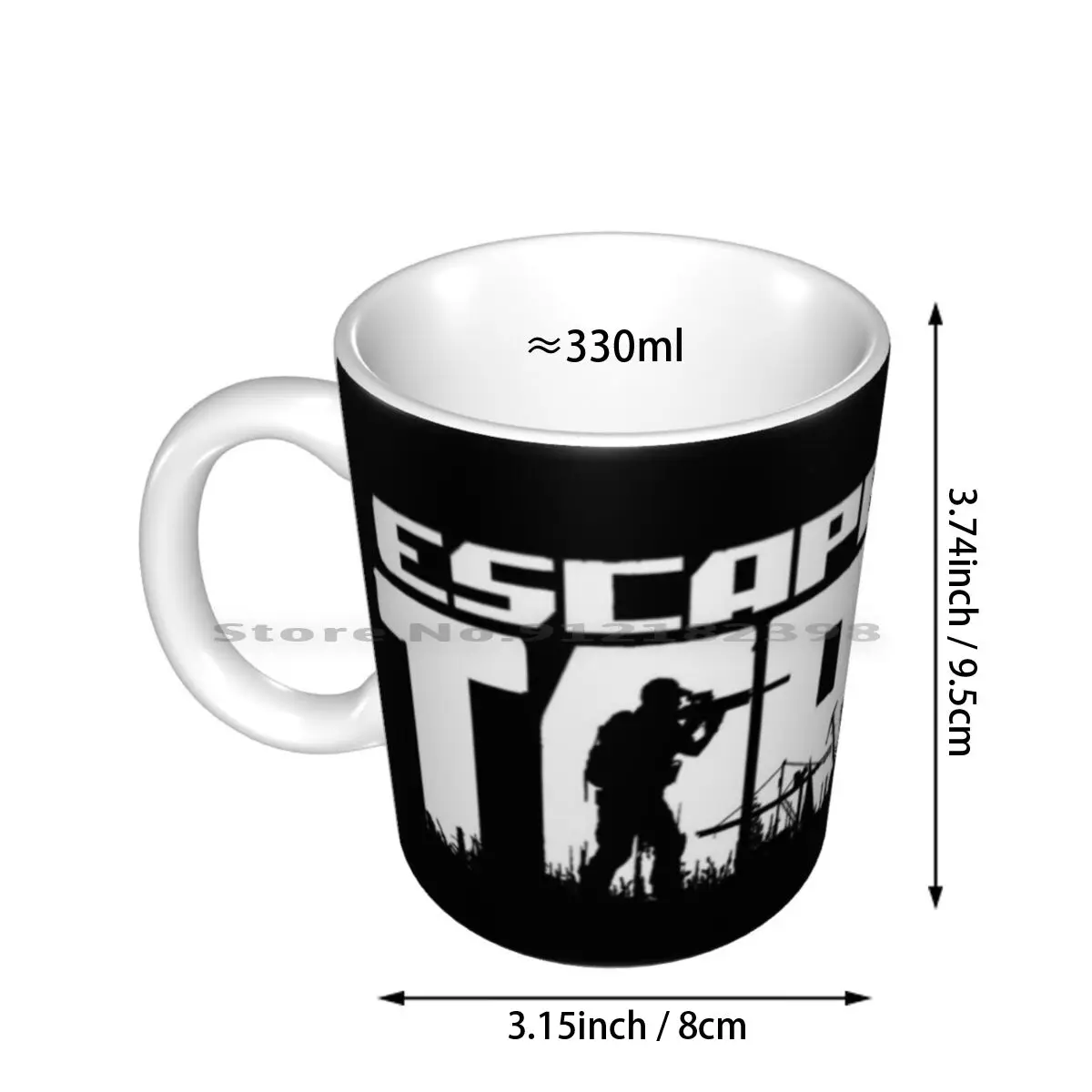 Escape From Tarkov Logo Ceramic Mugs Coffee Cups Milk Tea Mug Escape From Tarkov Gaming Online Pc Cool Tarkov Logo Survival