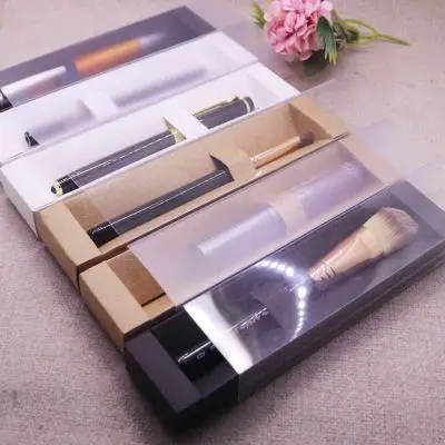 20/50pcs riting brush pencil pen ballpoint pen packaging pen case with transparent frosted cover for display