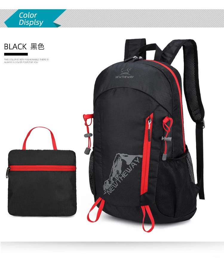 22L tragbarer faltbarer Rucksack, zusammenklappbare Bergsteigertasche, ultraleicht, Outdoor, Klettern, Radfahren, Reisen, Rucksack, Wandern, Tagesrucksack – Detail 18