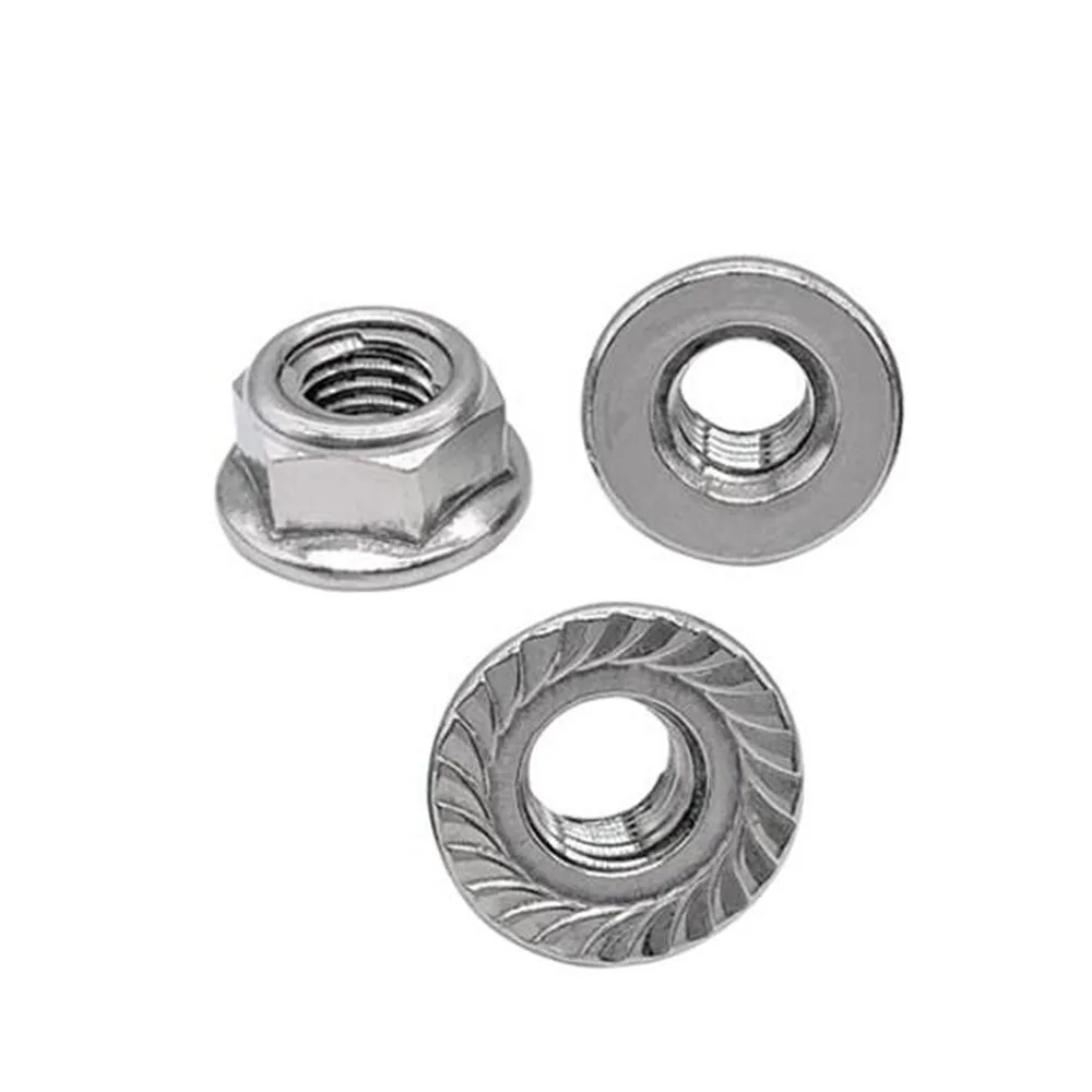 

Wkooa Metal Lock Nuts Flange Stainless Steel 304