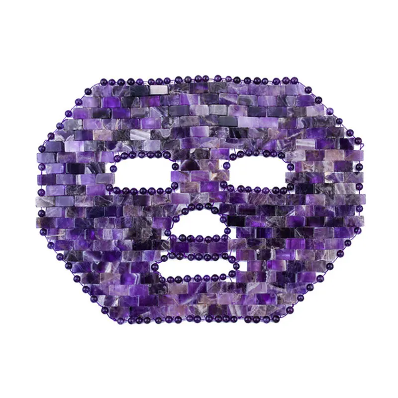 Natural Amethyst Jade Mask Gua Sha Roller Massager For Face Body Gouache Stone Scraper Facial Skin Care Beauty Home Use Devices