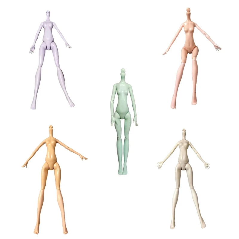 1Pc Detachable Joints Doll DIY Mini Doll Handcraft Interactive DIY Nude Doll without Head  Handicraft Figure Doll Set