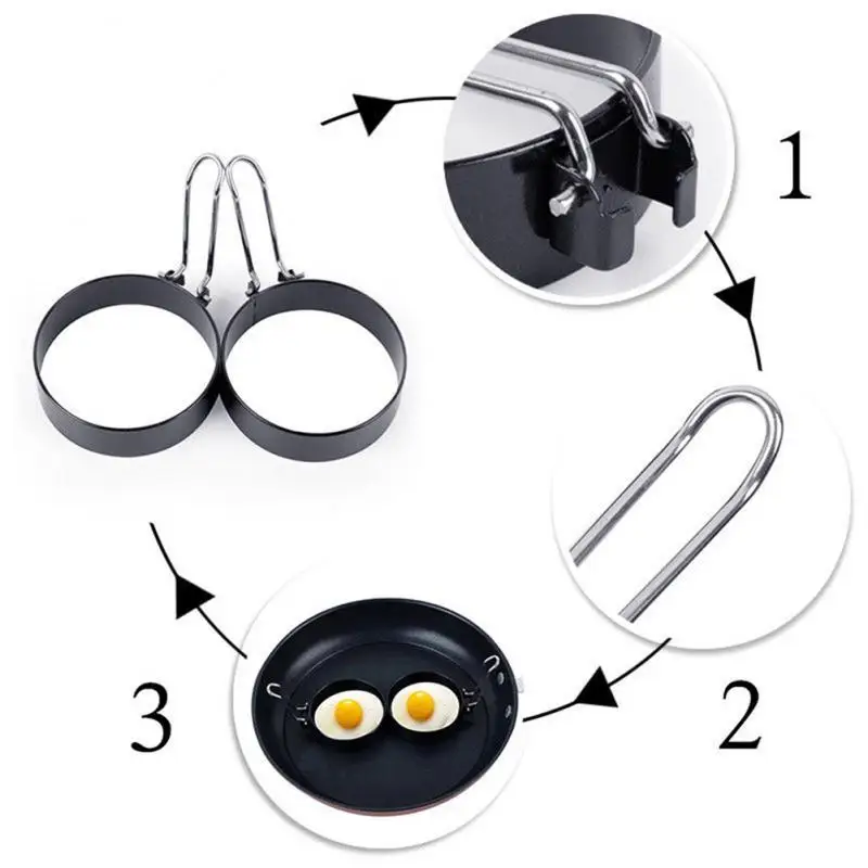 1PC Stainless Steel Fried Egg Shaper Nonstick Omelette Pancake Maker Fried Egg Mold Egg Cooker Kitchen Tool Accessories Dropship