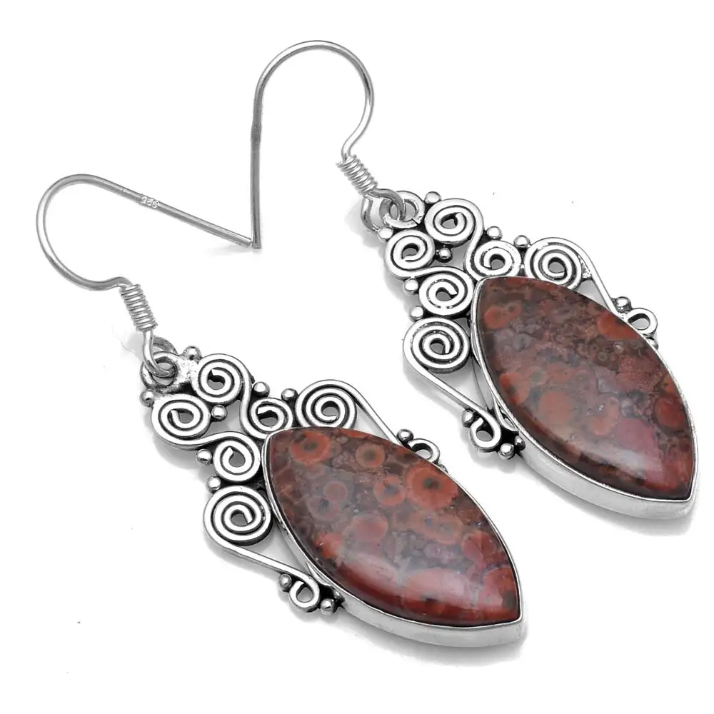 

Серьги из стерлингового серебра 925 пробы с кораллом ската, 46,4 мм, 2SE0504