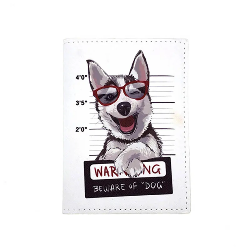 New Cute Bulldog PU Travel Passport Case ID Card Cover Passport Holder Protector Organizer Super Quality Women Men Card Holder