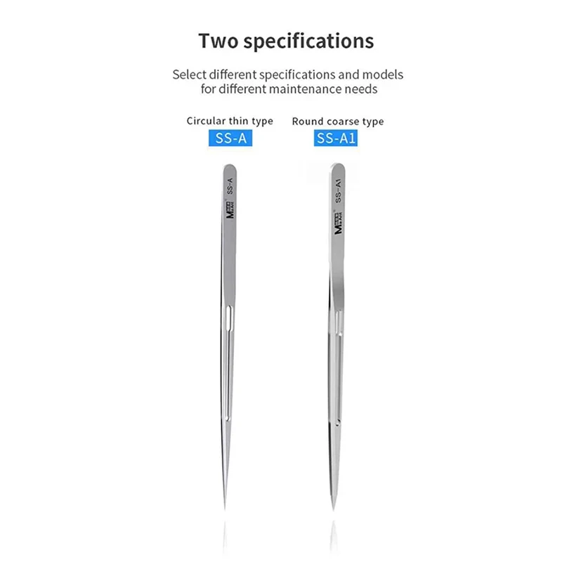 

MaAnt SS-A SS-A1 Ultra Fine Tweezers Non-magnetic Stainless Tweezer BGA Jumper Repair Forceps for Phone Repair