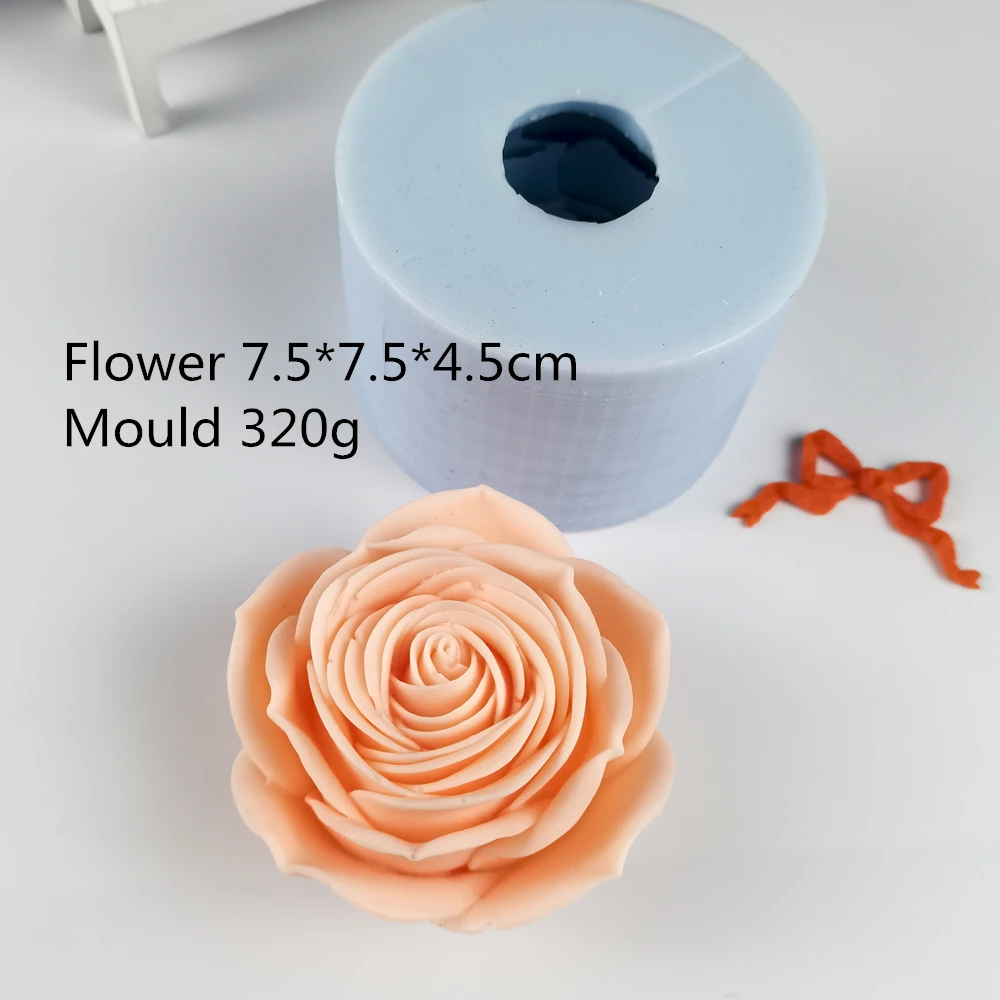 3d Rose-shape silicone mold for cake, chocolate, candle, soap, DIY, aromatherapy, home decoration, craft tools