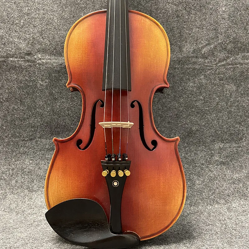 SONG master Strad style 4/4 3/4 1/2 violino Un pezzo Fiamma occhio di uccello legno d'acero Schiena e collo suono chiaro e melodioso