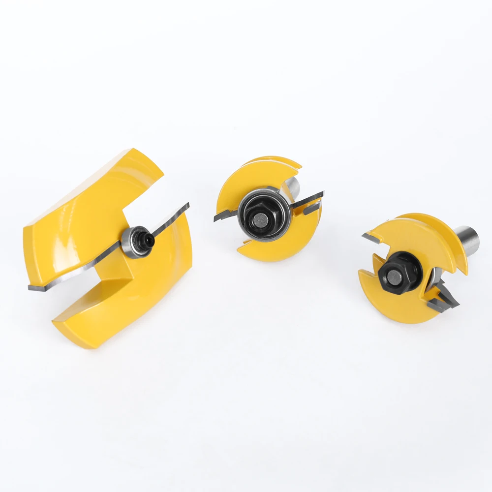 LAVIE 3pcs/set 12mm 1/2 Shank Door Panel Cabinet Tenon Router Bit Set Milling Cutter For Woodworking Cutters Cutting Tools 03016