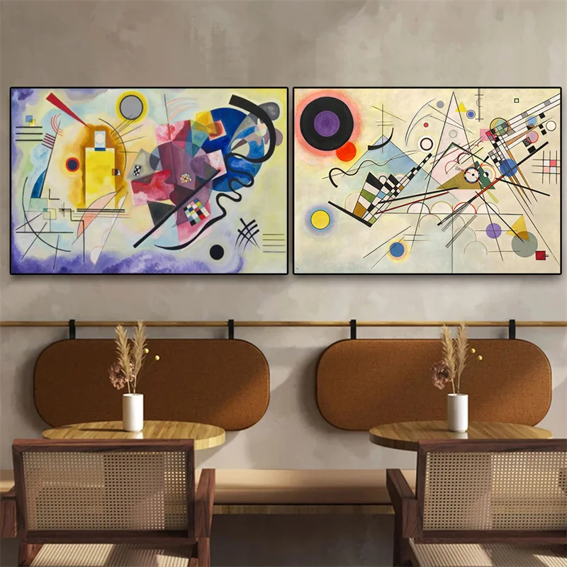 Кандинский мир знаменитые абстрактные картины, постеры и принты на холсте, настенное украшение для гостиной (без рамки)