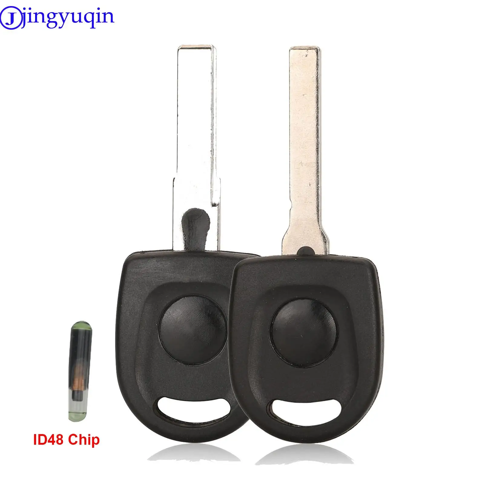 jingyuqin ID48 Chip Uncut Blade HU66 hu162t Blade Car Key Blank Case For VW Volkswagen Passat Transponder Key Shell