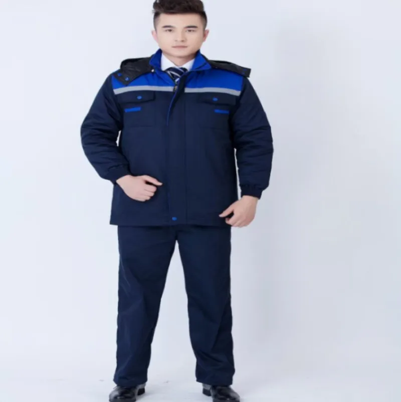 2025 冬の作業服男性女性熱暖かい綿パッド入り工場ワークショップ労働者スーツ機械修理工の制服