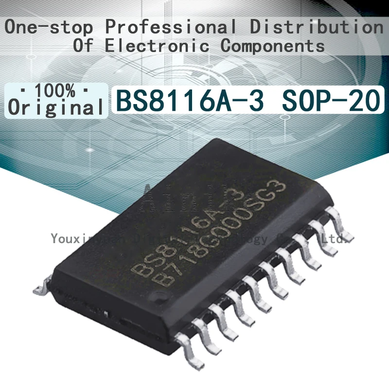 10/Pcs 새로운 원본 BS8116A-3 SOP20 BS8116A SOP-20 16 키 용량 성 터치 키 IC SOIC-20