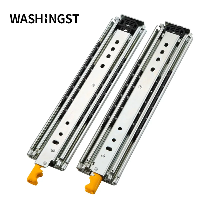 WASHINGST Heavy Duty Drawer Runners Full Extension Drawer Slides Rails Heavy Duty 120kg Bearing Capacity 1 Pair