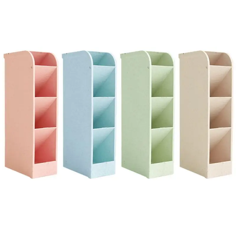 4 그리드 데스크탑 연필 펜 홀더 사무실 학교 보관 케이스 상자 밀짚 책상 연필 주최자 사무실 학생 문구