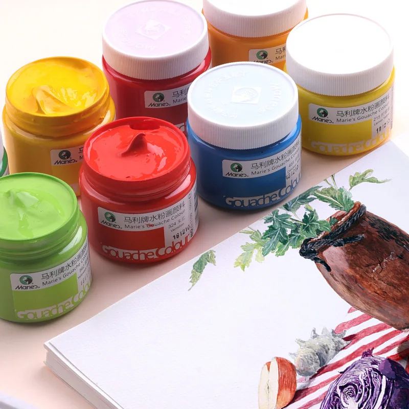 100ML Professional Art Gouache Pigment Artist Student Drawing Graffiti Special Environmental Pigment 42 Colors Optional