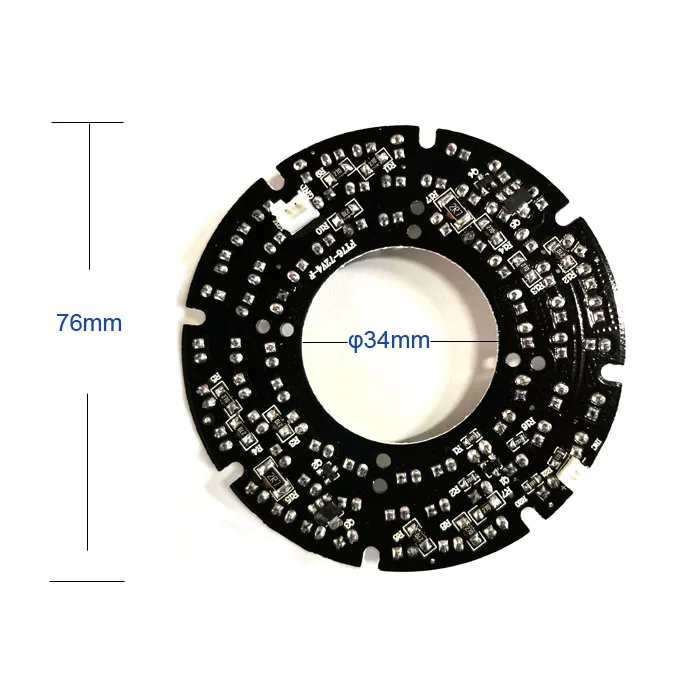 Luces LED IR de alta calidad para cámara CCTV, 72 unidades, con FY76-72V4-F de larga distancia