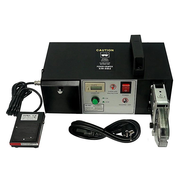 EM-6B2 Electrical Type Terminal Crimping Machine Tools Crimp Variety Of Terminals Equipped with 7 crimping dies ferraments