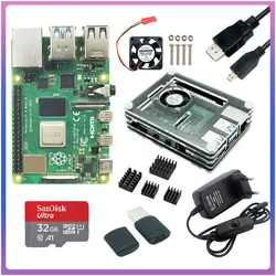 Raspberry Pi 4 Model B 2.4G&5G WiFi Bluetooth 5.0 2GB/4GB/8GB RAM + Rapberry Pi 4B Case Power Supply Aluminum Heat Sink