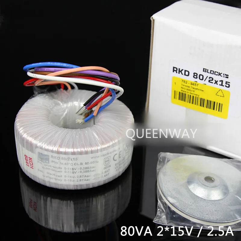 T-010 2*15V 20VA 20W Germany Block New Toroidal Transformer