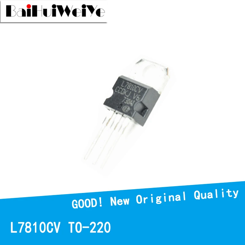 10PCS/LOT L7810 L7810C L7810CV 1.5A/10V TO-220 New and Original IC Chipset MOSFET MOSFT TO220 Three-Terminal Voltage Stabilizer