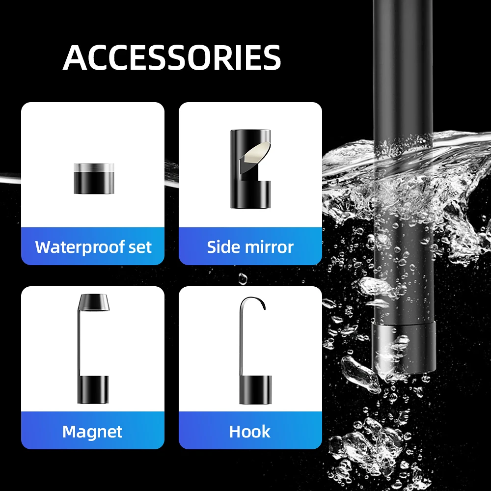 5.5 มม.5MP 1080P ไร้สาย WIFI Endoscope ตรวจสอบ Borescope กล้องทําความสะอาด Otoscope มือถือ