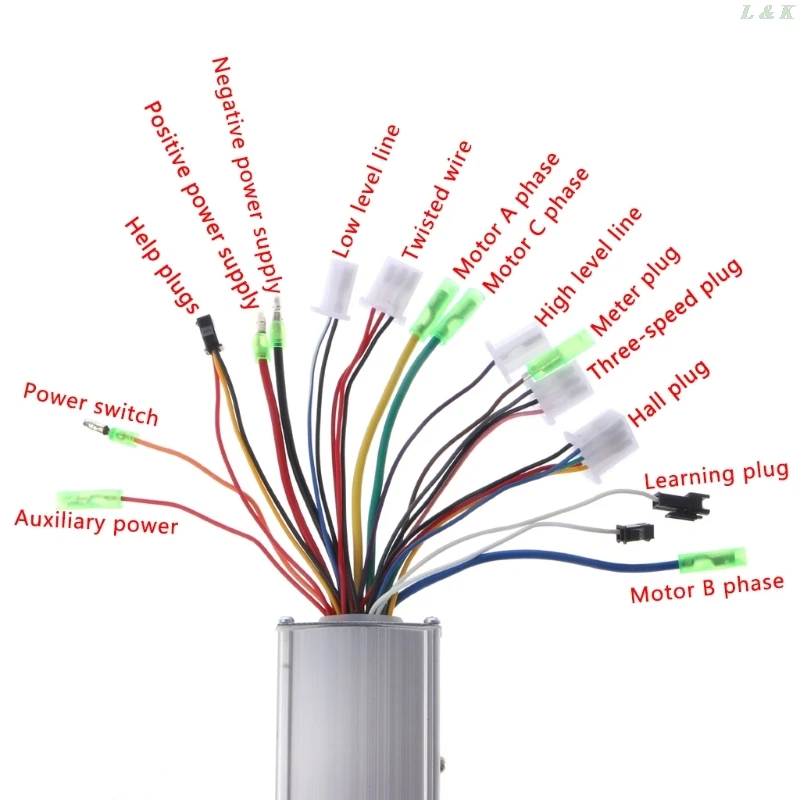 منظم سرعة بدون فرش للسكوتر ، 24/36V DC 250W ، محرك كهربائي