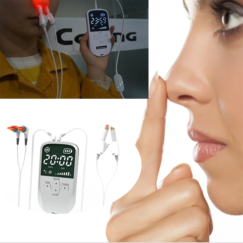 

Nose Rhinitis Sinusitis Cure Therapy Massage Hay fever Low Frequency Pulse Laser Health Care Machine