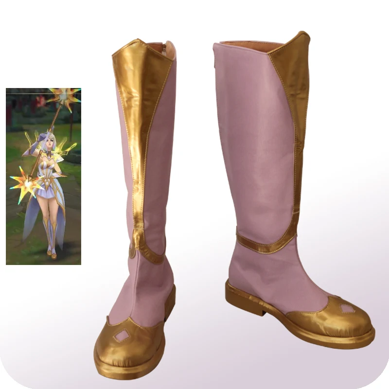 Costumebuy LOL Cosplay Elementalist Lux Shoes Boots Halloween Party Costume Props Accessories Custom Made