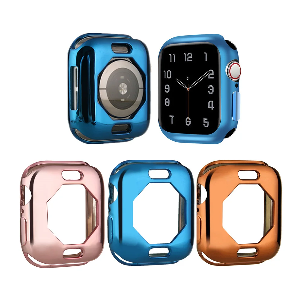

Чехол-бампер для Apple Watch, 6/SE, 40 мм, с гальваническим покрытием, блестящий