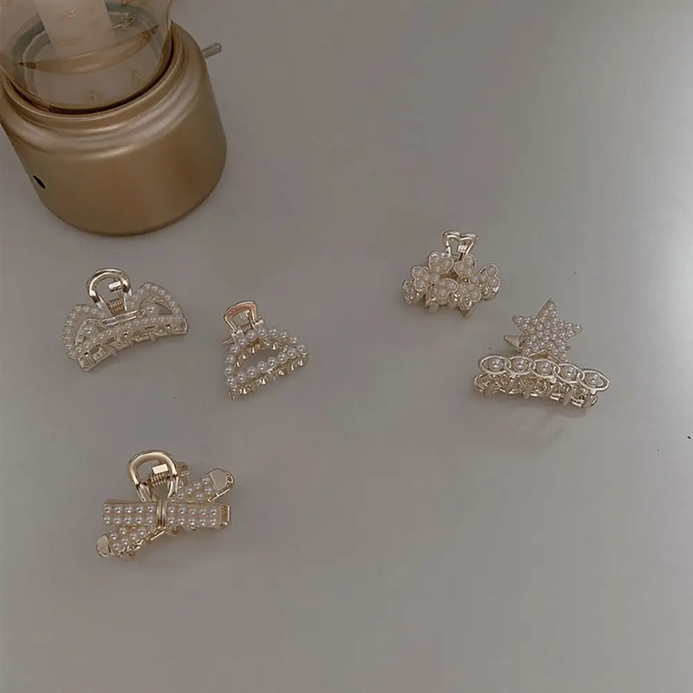 الرجعية جميل الحب القلب أرنب الحد الأدنى نمط اللؤلؤ النساء دبوس الشعر إكسسوارات الشعر مشبك السلطعون الصغيرة القوس مشبك شعر