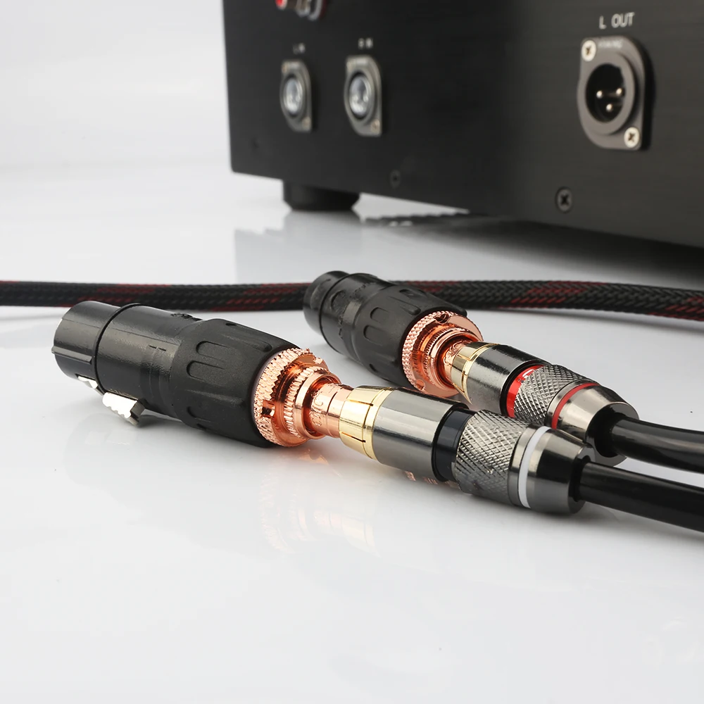 A Pair Audio Adaptor 3Pin XLR to RCA Female Audio Adapter Male to RCA Connector High Quality XLR Converter