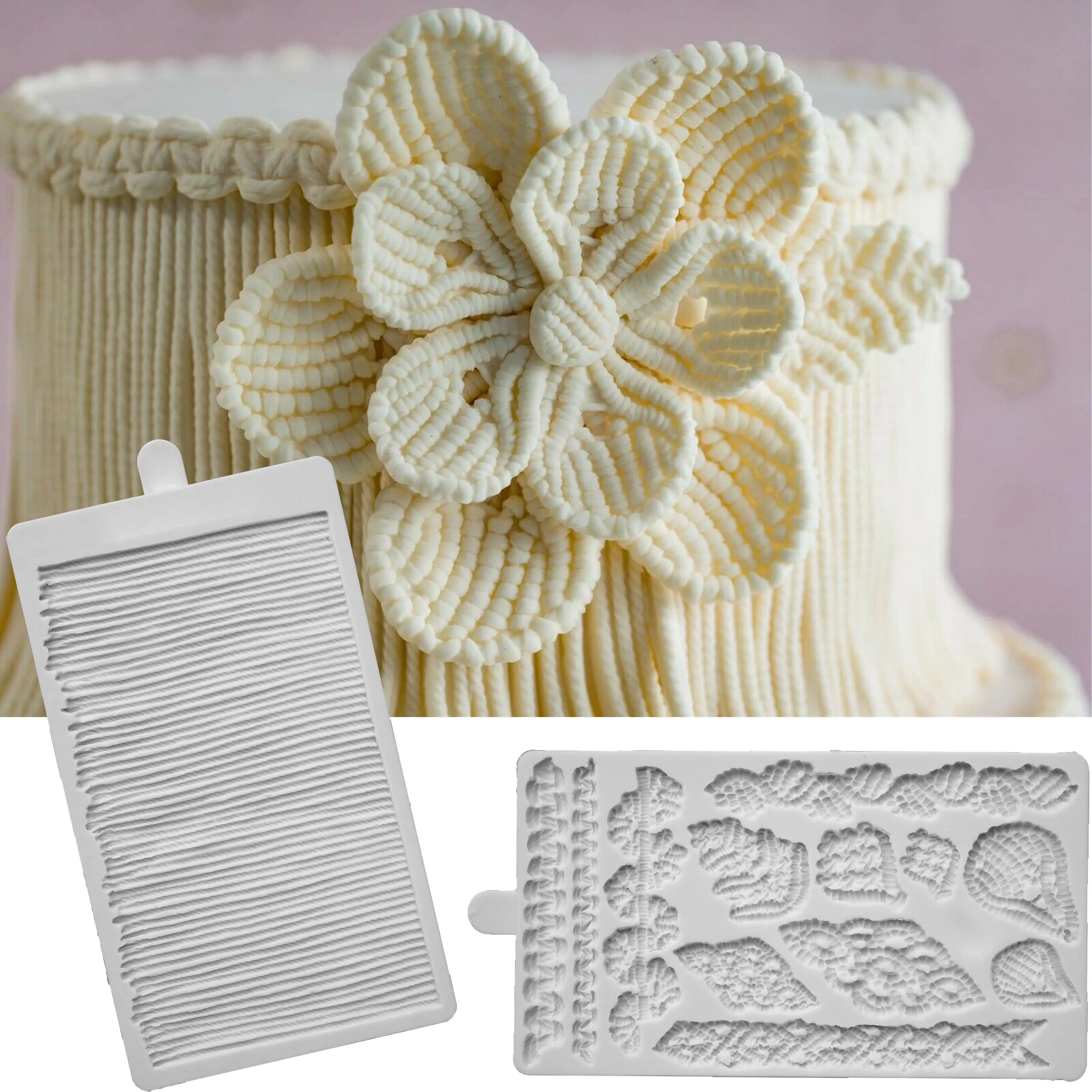 Macrame & Fringe Silicone Mold Fondant Mould Cake Decorating Tools Chocolate Gumpaste Molds, Sugarcraft, Kitchen Gadget