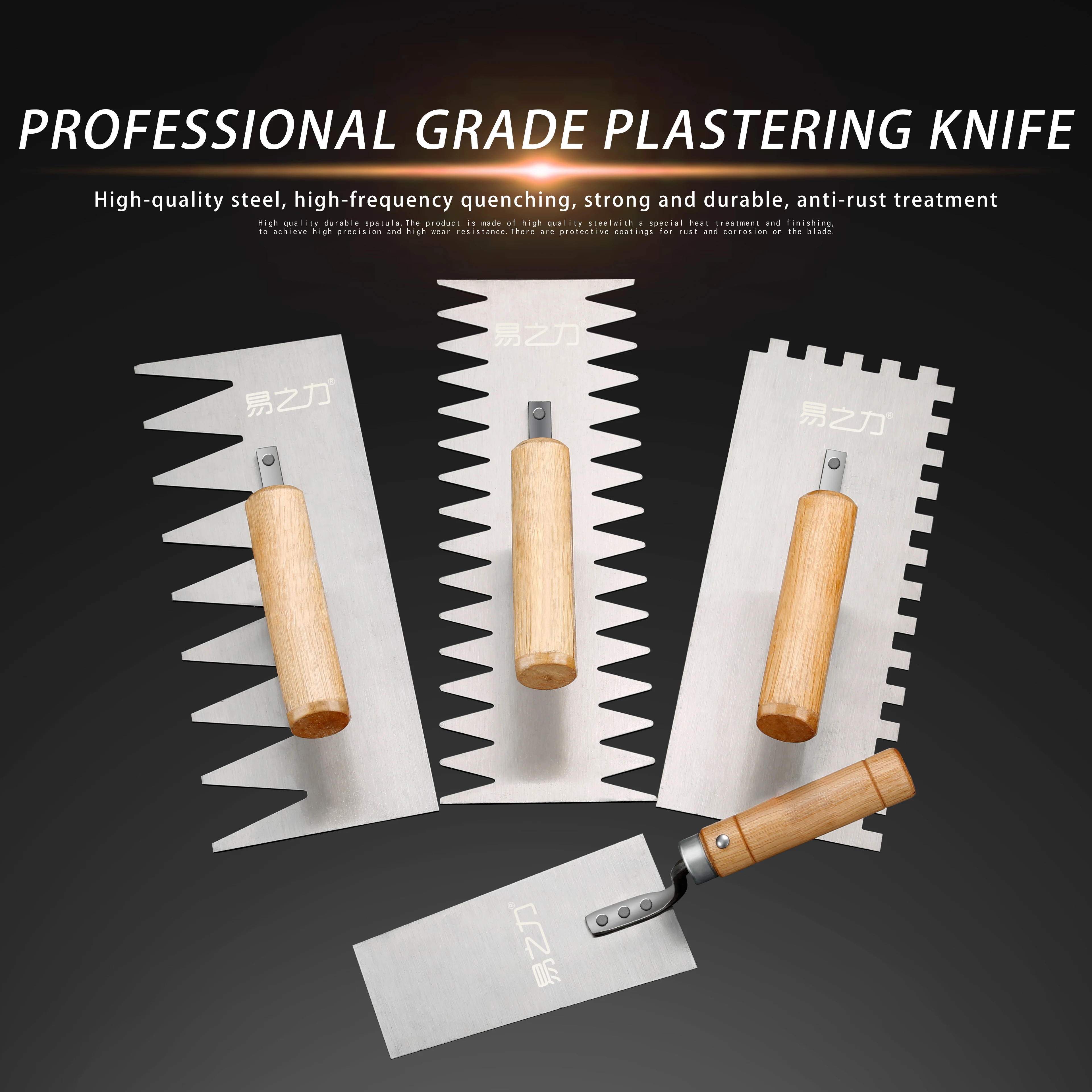 

Serrated Trowel Trowel Bricklayer Mason Tool Plastering Stainless Steel Tile Tool Spatula Decoration