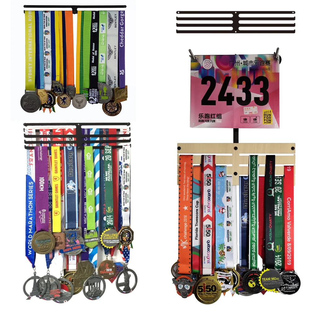 Marathon Number Bib and Metal Medal Hanger