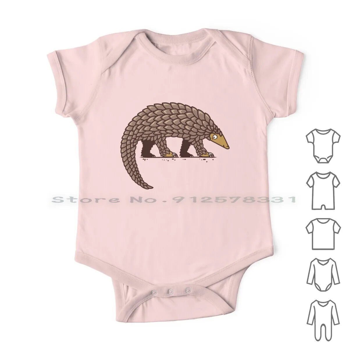 

Endangered Pangolin-Pangolin Illustration Newborn Baby Clothes Rompers Cotton Jumpsuits Love Pangolins Save Mammals Protecting