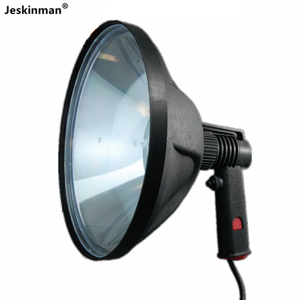 New Handheld 100W Halogen Hunting Spotlight 1000 Lumens 240mm Reflector Professional Hunting Boating Spot Lamp Ultra Lightweight