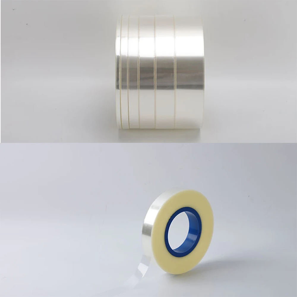 Self-Adhesive SMT Cover Tape 9.3 13.3 21.3mm 200M Transparent Dark Brow Anti-Static Cover Tape Cold-Sealed Sticky Cover Tape