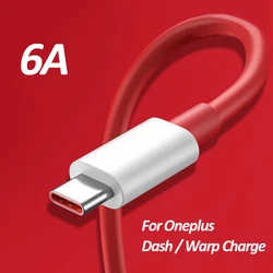 30W 6A Fast Charge Cable for Oneplus Warp Dash USB C Charging Cables One Plus 8 7 Pro 7t 7 T 6t 6 5t 5 3t Warp Charge Wire Cord