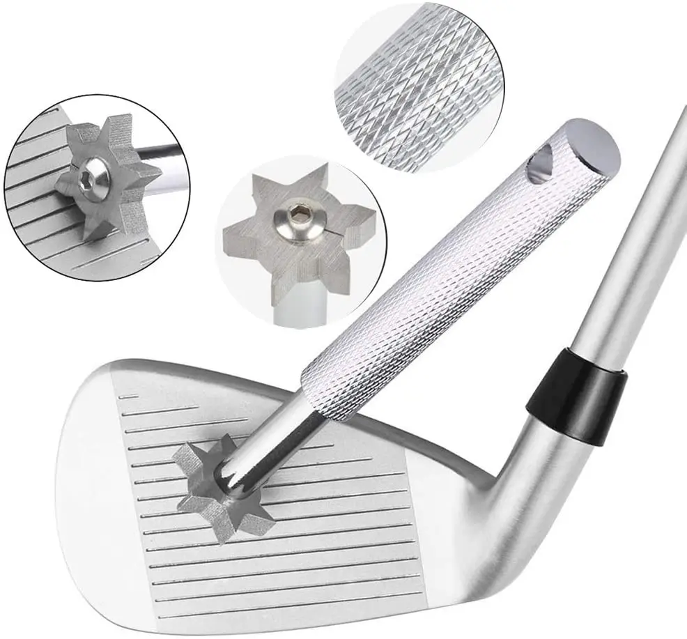 Golf Club Groove Sharpener And 2 Golf Club Brushes Perfect For Golfers-practical Sharp And Clean Kits For All Golf Irons