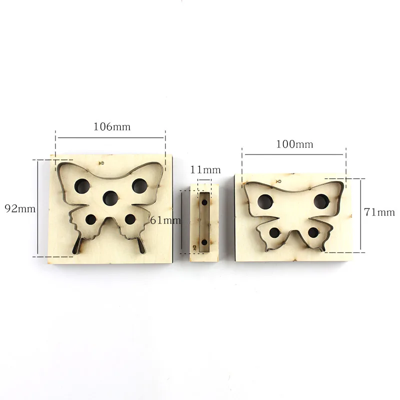 Leather craft Butterfly shape Die  Japan steel blade Art Template Cutting mould  handmade Punching Tools 3 Pcs / Set