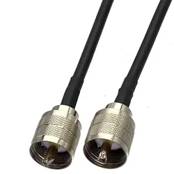 1pcs RG58 Cable UHF Male Plug to UHF PL259 Male Plug Connector RF Coaxial Pigtail Jumper Adapter Straight New 6inch~50M