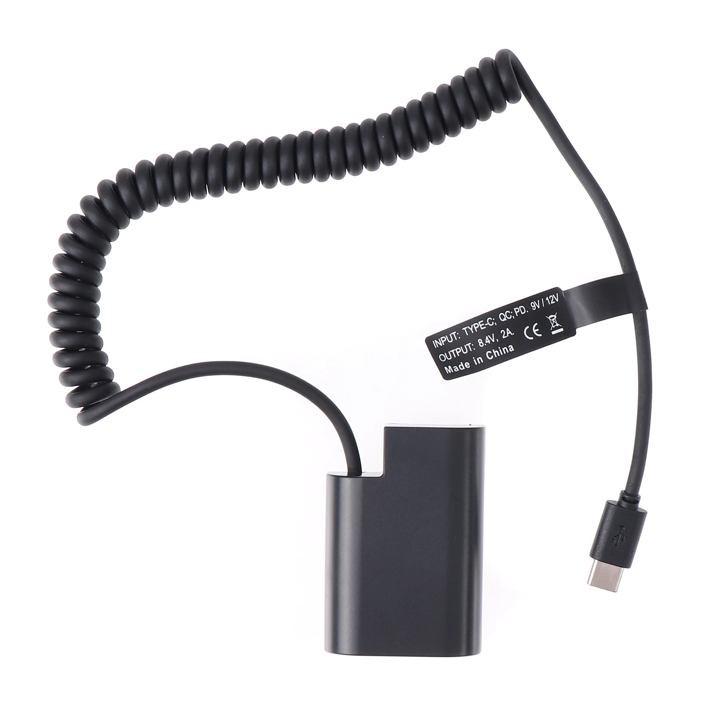 

FOTGA USB-C Type C to Decidated DMW-BLF19 Dummy Battery DMW-DCC12 Clutch Power Supply Spring Cable for Panasonic GH3 GH4 GH5GH5s