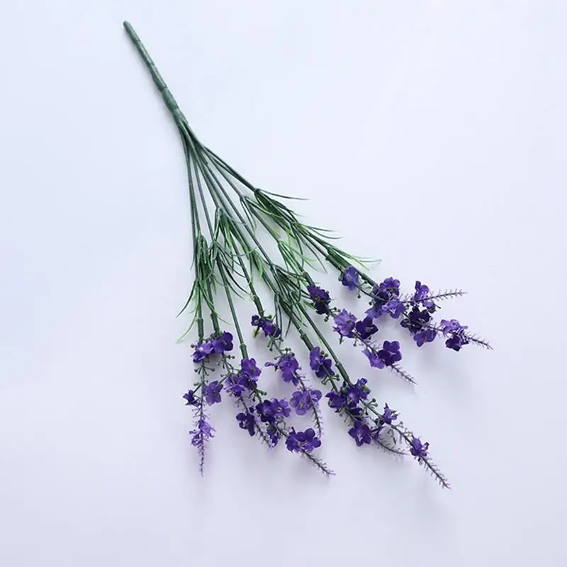 2pcs Artificial Lavender Artificial Flower Wholesale Plant Wall Decoration Bouquet Material Manual DIY Vases for Home