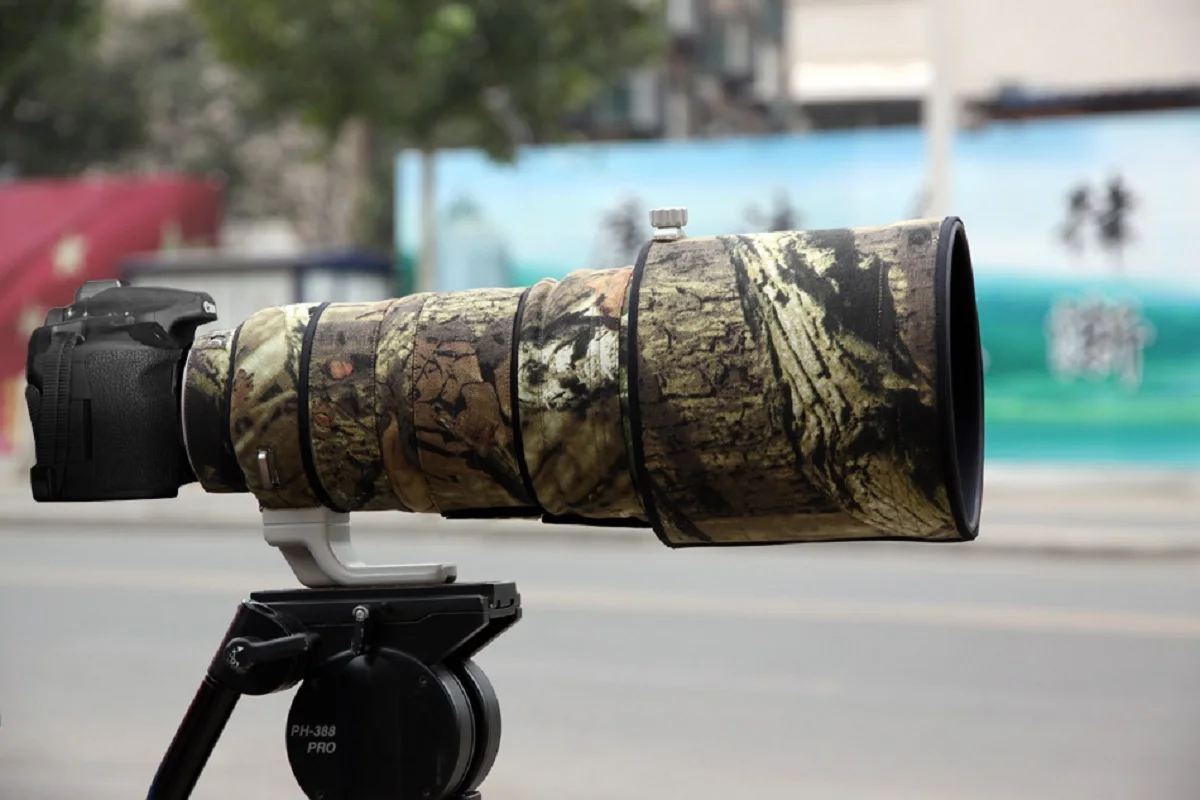 Imagem -06 - Rolanpro Lente da Câmera Capa para Canon ef 300 mm f 2.8 l Usm Náilon Camuflagem Lente Roupas Capa de Chuva Manga Armas Case