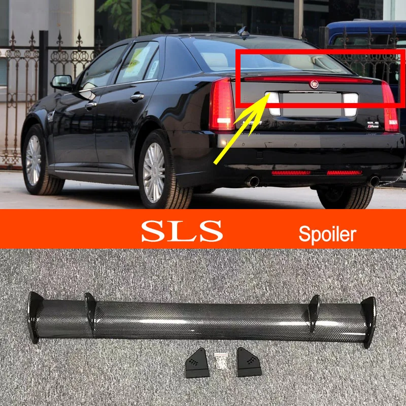 

SLS Real Carbon Fiber / FRP GT-style Car-styling Sporty Rear Trunk Wing Spoiler for Cadillac SLS Sedan