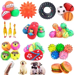 Fashion Rubber Squeak Toys for Dog Screaming Chicken Chew Bone Slipper Squeaky Ball Dog Toys Tooth Grinding & Training Pet Toy