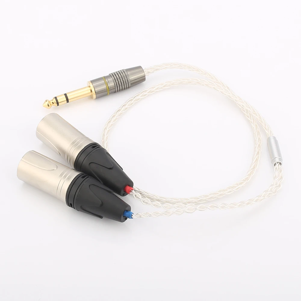 Audiocrast HC017 6.35mm Mono Microphone Cable to 2 Dual XLR Male 3 Pin Breakout Splitter Audio Cable For Microphone Mic mixer am