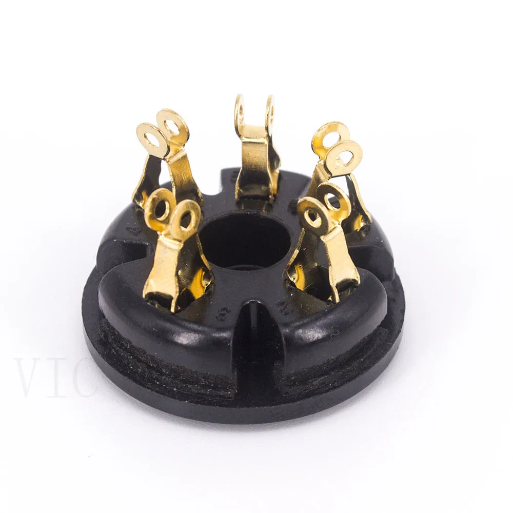 2 шт., 5 контактов, бакелитовая трубка с золотым покрытием для 807 FU7 24 37 45 FD422 807, вакуумный трубчатый усилитель, DIY аудио HIFI