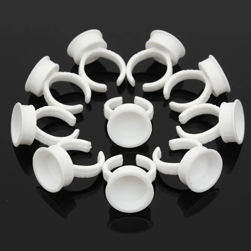 100/1000PCS Microblading Pigment Glue Rings Tattoo Ink Holder S/M/L Eyebrow Makeup Accessories Eyelash Extension Glue Cups